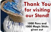 FREE Magic Stick or Biro from Stand D18
